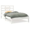 vidaXL Estructura de cama individual madera maciza blanco 90x190 cm