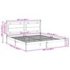 vidaXL Cama extralarga sin colchón madera maciza 200x210 cm