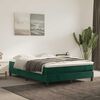 vidaXL Cama box spring con colch&oacute;n terciopelo verde oscuro 140x200 cm