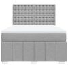 vidaXL Cama box spring con colch&oacute;n tela gris claro 160x200 cm