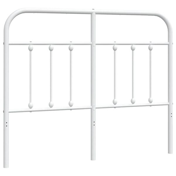 vidaXL Cabecero de metal blanco 120 cm