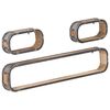 vidaXL Juego de estantes de pared 3 piezas madera maciza de mango
