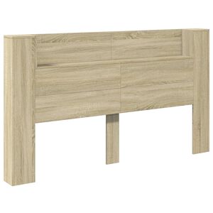 vidaXL Cabecera con LED Roble Sonoma Madera de ingenier&iacute;a