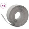 vidaXL Borduras de jardín 4 uds polietileno gris 10 m 20 cm
