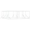 vidaXL Perrera de exterior acero galvanizado plateado 6x6x2 m