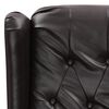 vidaXL Sillón elevable de masaje de cuero artificial marrón brillo