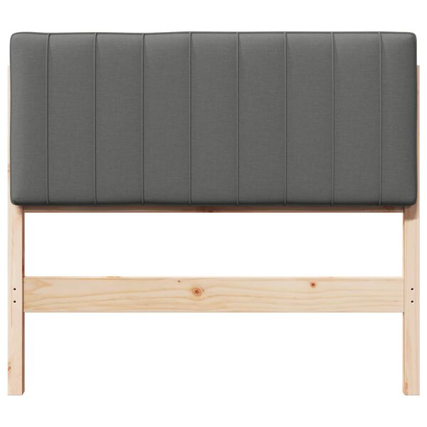 vidaXL Cabecero tapizado con cabecera Marr&oacute;n y Gris Claro 100 cm