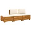 vidaXL 3 uds. Conjunto de sof&aacute;s de exterior Madera de Acacia S&oacute;lida