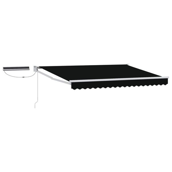 vidaXL Toldo Retr&aacute;ctil El&eacute;ctrico Negro 3 x 2,5 m