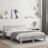 vidaXL Cama con cabecero madera de ingenier&iacute;a gris hormig&oacute;n 140x190 cm