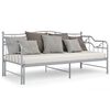 vidaXL Estructura sofá cama extraíble sin colchón metal gris 90x200 cm