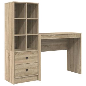 vidaXL Escritorio Roble Sonoma 135,5 x 40 x 127 cm 2 uds.