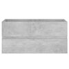 vidaXL Set muebles de ba&ntilde;o 2 piezas madera contrachapada gris hormig&oacute;n