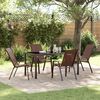 vidaXL Conjunto de Comedor de Jard&iacute;n 5 pcs Marr&oacute;n y Negro
