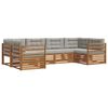 vidaXL Conjunto de sof&aacute;s de exterior 6 pcs Gris Natural y Claro