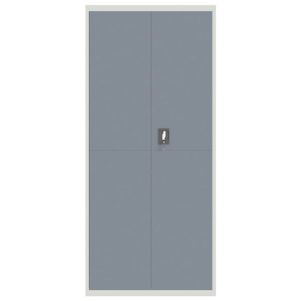 vidaXL Armario archivador acero gris claro y gris oscuro 90x40x200 cm