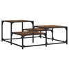 vidaXL Mesa de centro madera ingenier&iacute;a roble ahumado 87,5x87,5x40 cm