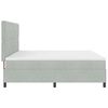 vidaXL Cama tipo Box Spring Gris Claro 200 x 200 cm Terciopelo