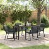 vidaXL Conjunto de Comedor de Jard&iacute;n 5 pcs Negro