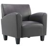 vidaXL Sill&oacute;n de cuero sint&eacute;tico gris