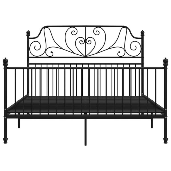 vidaXL Estructura de cama sin colchón metal negro 160x200 cm