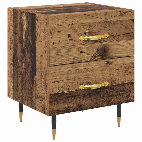 vidaXL Armario de Noche con caj&oacute;n Madera vieja 40 x 35 x 47,5 cm