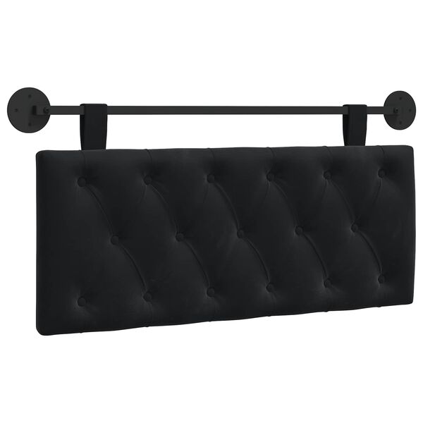 vidaXL Cabecera Colgante Negro 110 x 55 x 7 cm Terciopelo