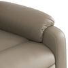 vidaXL Sill&oacute;n reclinable elevable cuero artificial color capuchino