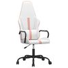 vidaXL Silla gaming cuero sint&eacute;tico blanco y rosa