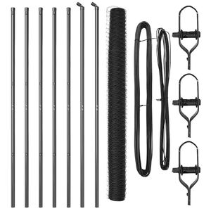 vidaXL Poste de Valla Gris