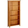 vidaXL Estanter&iacute;a de 5 niveles de madera maciza de roble 70x22x140 cm