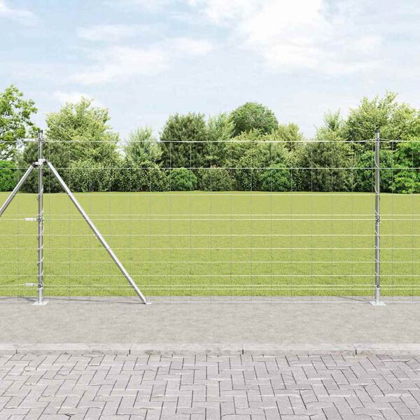 vidaXL Poste de Valla Galvanizado 25 x 1,2 m Acero