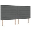 vidaXL Cama tipo Box Spring con colch&oacute;n Gris oscuro 200 x 200 cm tela
