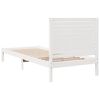 vidaXL Cama extralarga sin colchón madera maciza blanca 90x220 cm