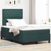 vidaXL Cama tipo Box Spring Verde oscuro 120 x 200 cm Terciopelo