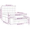 vidaXL Cama box spring con colch&oacute;n terciopelo verde oscuro 140x190 cm