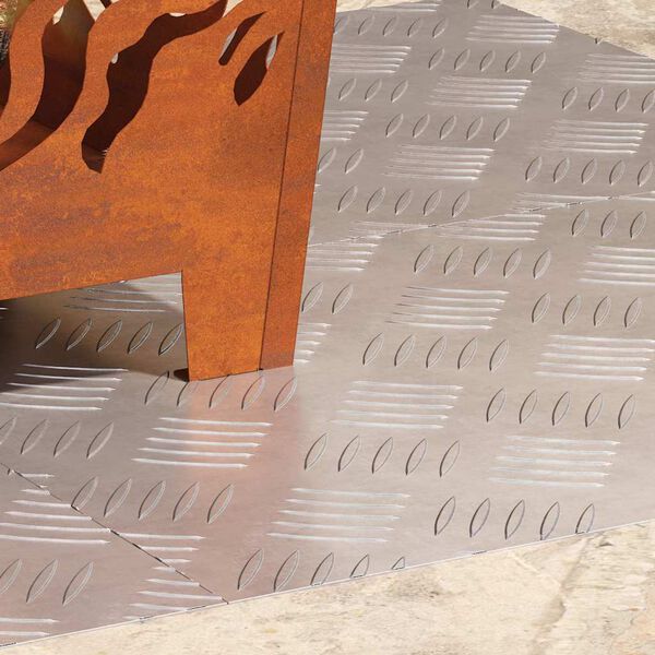 vidaXL Pelda&ntilde;o Rectangular 4 pcs Plateado 60 x 40 cm Aluminio