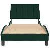 vidaXL Estructura de cama sin colch&oacute;n Hanko terciopelo verde oscuro 90x200cm