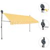 vidaXL Toldo manual retráctil con LED blanco y naranja 350 cm