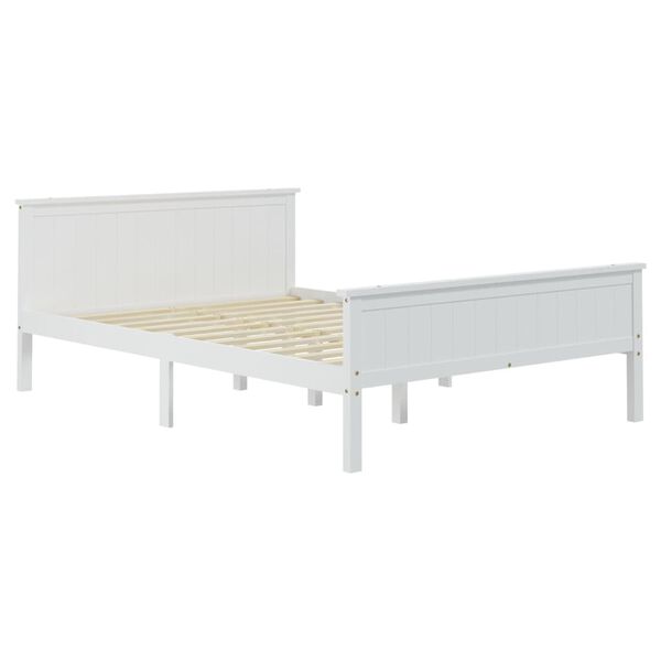 vidaXL Estructura de cama sin colchón madera de pino blanco 160x200 cm