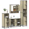 vidaXL Juego de muebles de baño 4 pzas contrachapada roble sonoma