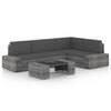 vidaXL Juego muebles de jard&iacute;n 5 pzas y cojines rat&aacute;n sint&eacute;tico gris