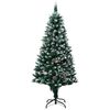 vidaXL &Aacute;rbol de Navidad artificial con pi&ntilde;as y nieve blanca 180 cm