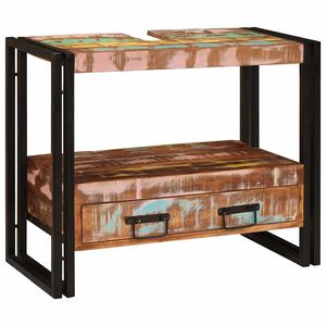 vidaXL Mueble Tocador con caj&oacute;n Multicolor Madera s&oacute;lida recuperada