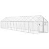 vidaXL Pajarera de aluminio color plateado 1,79x10x1,85 m