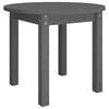 vidaXL Mesa de centro de madera maciza de pino gris &Oslash; 55x45 cm