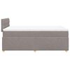 vidaXL Cama box spring con colch&oacute;n tela gris taupe 120x190 cm