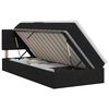 vidaXL Cama con almacenamiento y colch&oacute;n Negro 90 x 200 cm Terciopelo