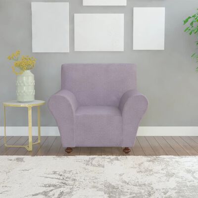 131085 vidaXL Stretch Couch Slipcover Grey Polyester Jersey