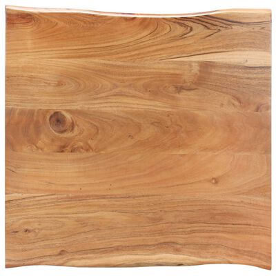 vidaXL Mesa de centro borde natural madera maciza acacia 60x60x40 cm